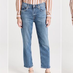 NWT Agolde Kye Mid Rise Straight Crop Jeans